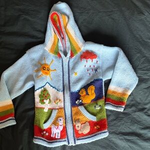 Handmade Peruvian cardigan - Sz 4T-5T
